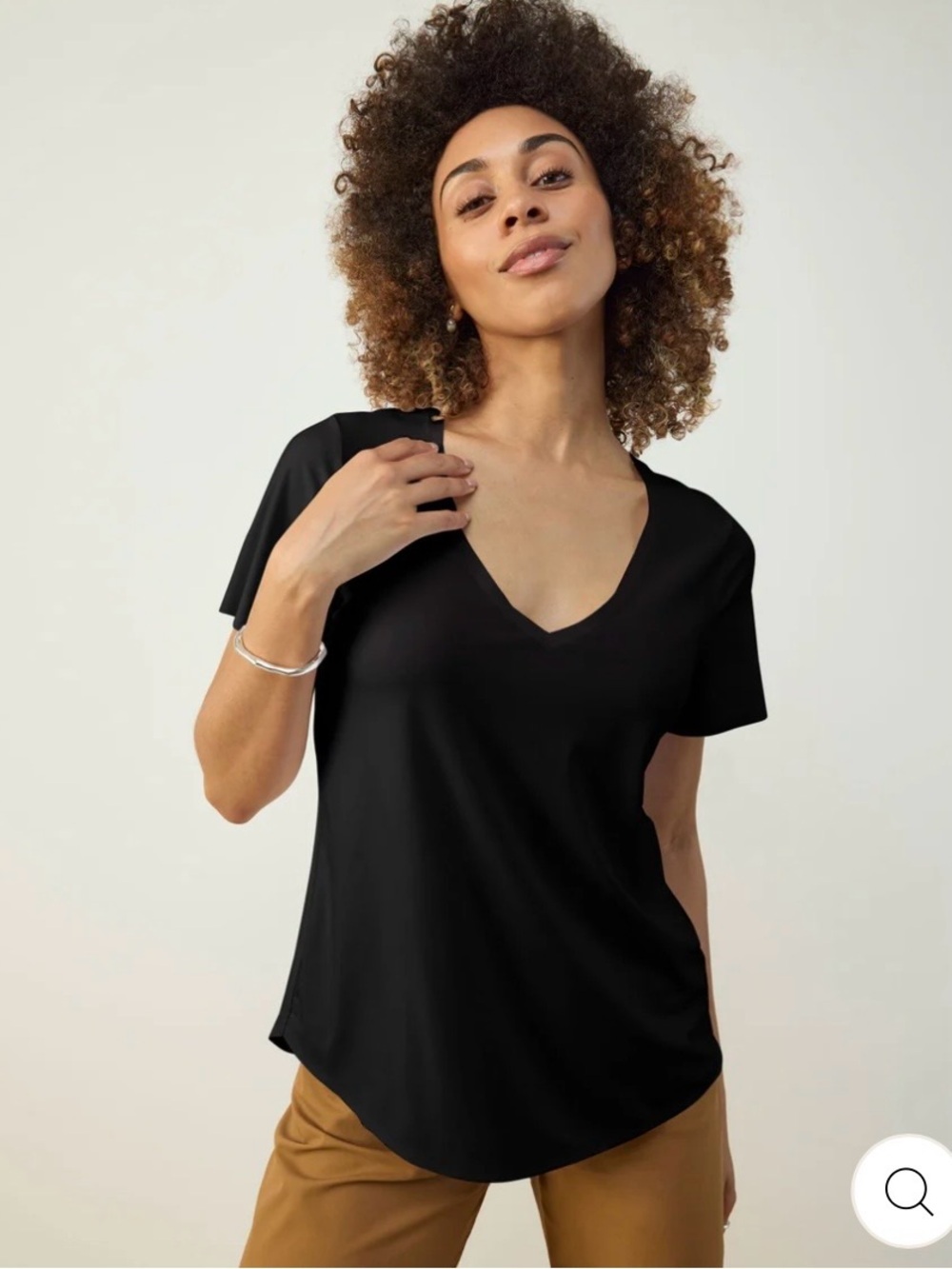 ADAY Made it V-Neck Technical T-shirt Black - Size XL